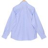 Luthai Blue Glory Dobby Texture Checks Button Down 2 Ply Giza Cotton Shirt