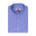 Italian Blue Structured Mandarin Collar 2 Ply Giza Cotton Shirt