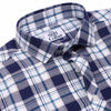 Navy Tartan Checks Half Sleeves Brushed Cotton Casual Shirt