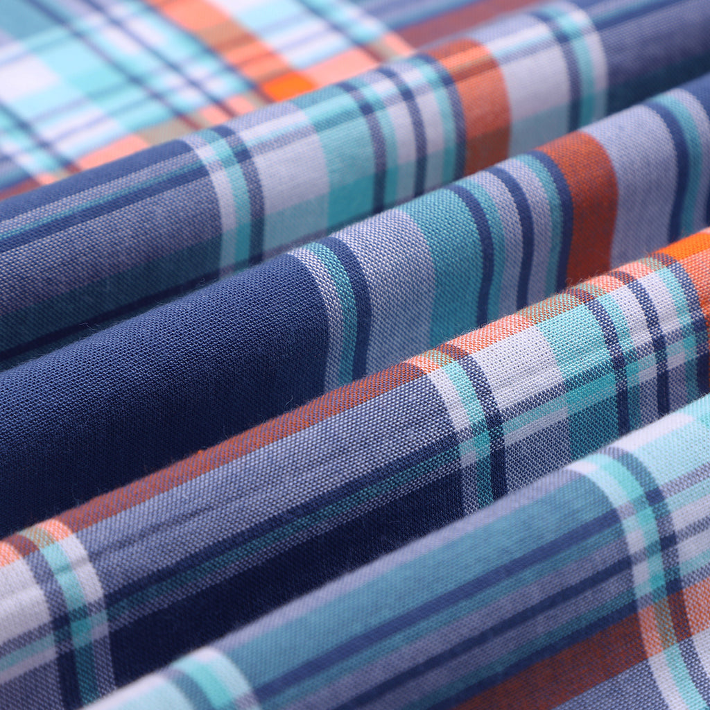 Space Grey Tartan Checks Half Sleeves Cotton Shirt
