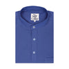 Persian Blue Dobby Mandarin Collar Giza Cotton Shirt