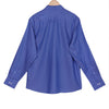 Persian Blue Dobby Mandarin Collar Giza Cotton Shirt