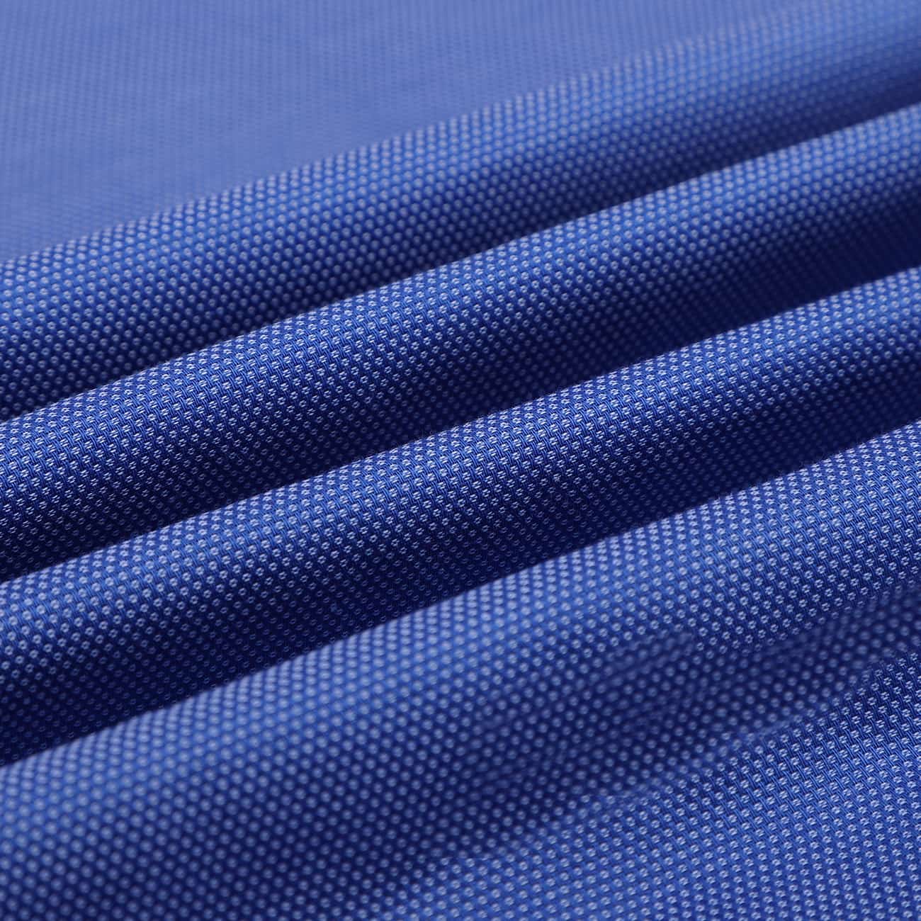 Persian Blue Dobby Mandarin Collar Giza Cotton Shirt