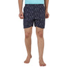 Navy Printed Cotton Boxers