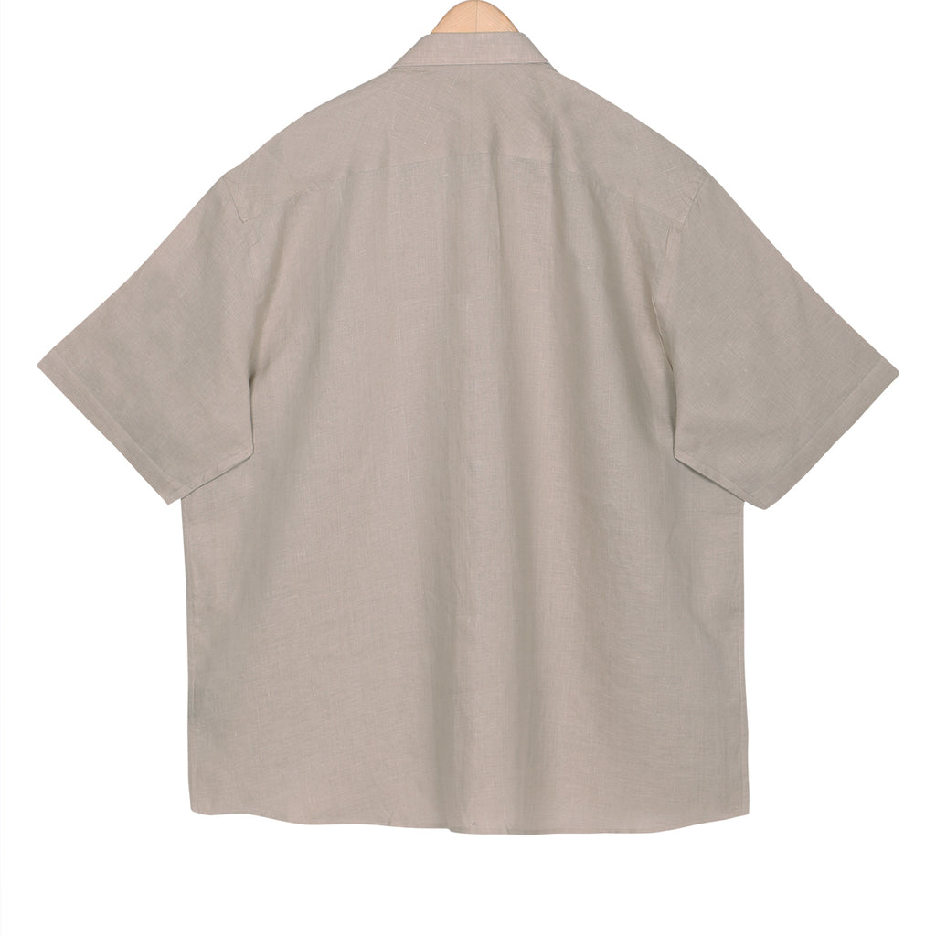 Bayleaf Brown Pure Linen Half Sleeve Shirt