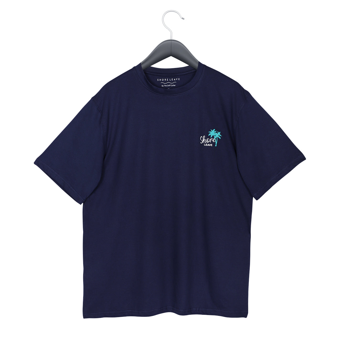 Soft Enzyme Washed Midnight Navy Round Neck Cotton T-shirt
