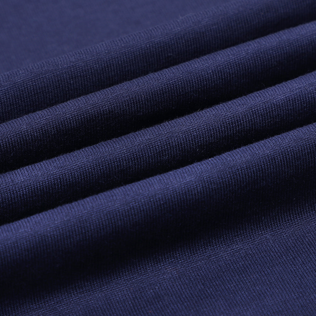Soft Enzyme Washed Midnight Navy Round Neck Cotton T-shirt
