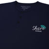 Midnight Blue Soft Cotton Henley T-shirt