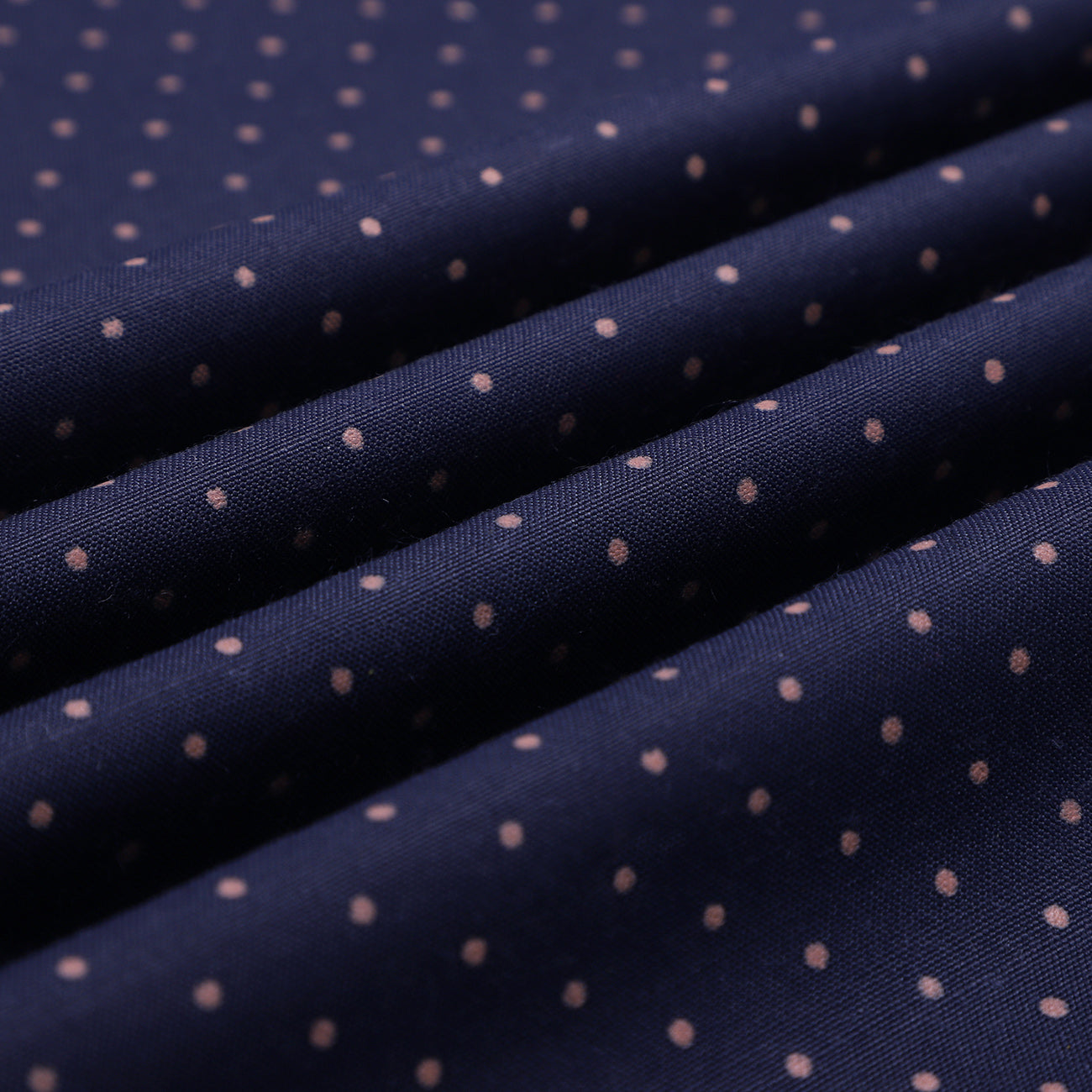 Steel Blue Polka Dots Print Non-Iron Regular Fit Half Sleeves