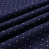 Steel Blue Polka Dots Print Non-Iron Regular Fit Half Sleeves
