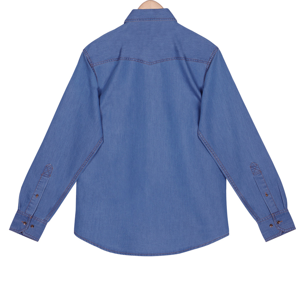 Pacific Blue Softener Washed Denim Shirt