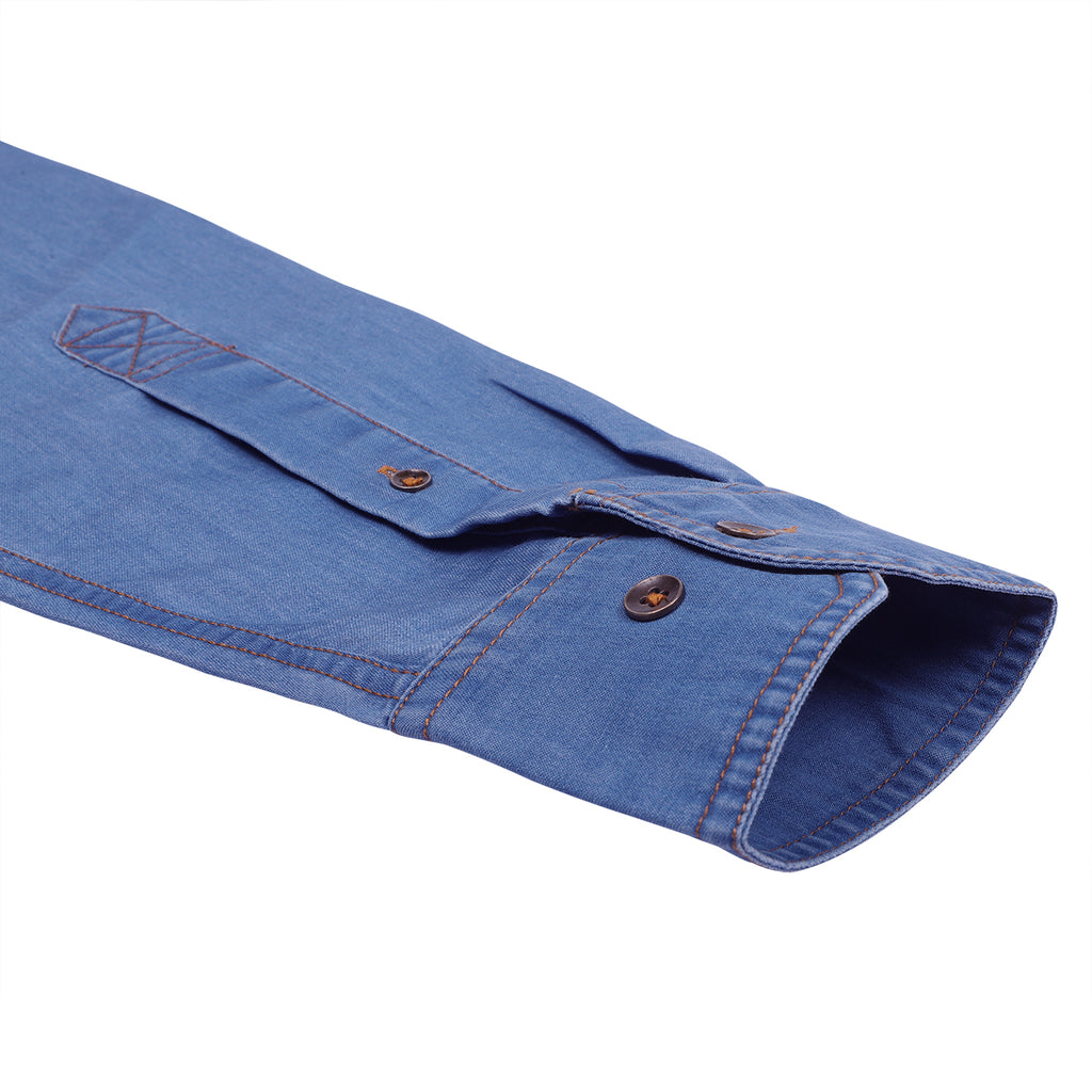 Pacific Blue Softener Washed Denim Shirt