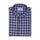Luthai Prussian Navy Glen Plaid Checks Half Sleeve 2 Ply Giza Cotton Shirt