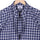 Luthai Prussian Navy Glen Plaid Checks Half Sleeve 2 Ply Giza Cotton Shirt