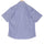 Luthai Regent Blue Stripes Half Sleeve 2 Ply Giza Cotton Shirt