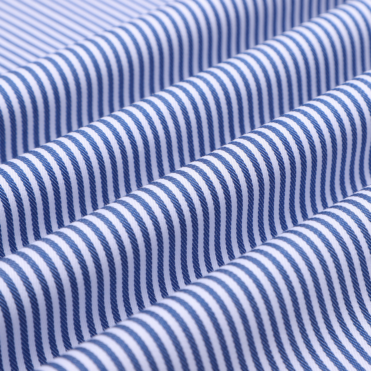 Luthai Regent Blue Stripes Half Sleeve 2 Ply Giza Cotton Shirt