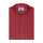Currant Red Mandarin Collar Cotton Shirt