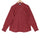 Currant Red Mandarin Collar Cotton Shirt