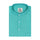 Emerald Green Chambray Mandarin Collar Giza Cotton Shirt