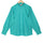 Emerald Green Chambray Mandarin Collar Giza Cotton Shirt