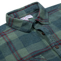 Hunter Green Check Overdyed Enzyme Wash Shirt