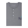 Stone Grey Soft Cotton Henley T-shirt