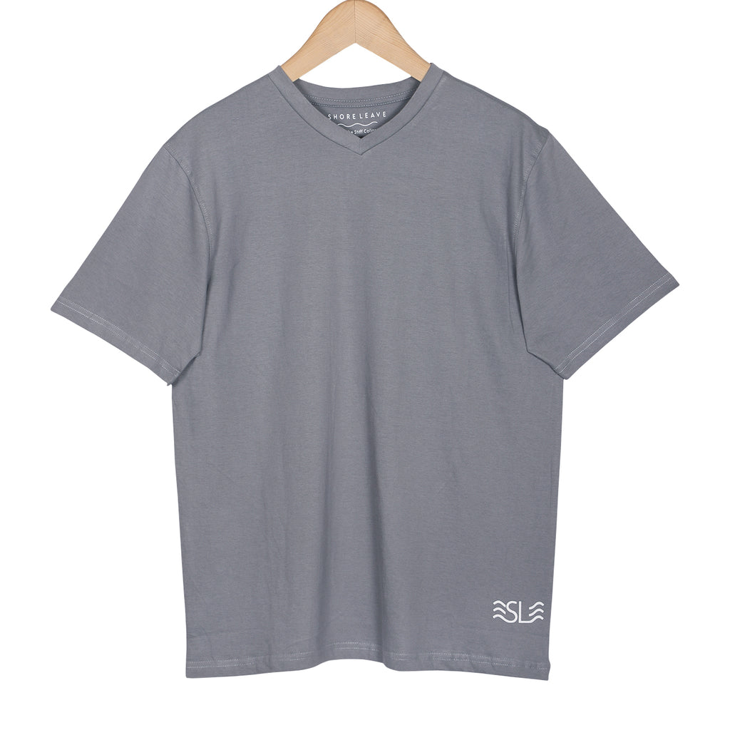 Soft Enzyme Washed Plain V neck T-shirt Combo Pack Of 3 (White, Navy, Grey)