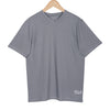 Soft Enzyme Washed Stone Grey V-Neck Cotton T-shirt