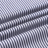 Monti French Navy Blue Stripes Button Down Satin Cotton Shirt