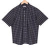 Iron Grey Checked Half Sleeve Regular Fit Cotton Twill Shirt