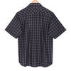 Iron Grey Checked Half Sleeve Regular Fit Cotton Twill Shirt
