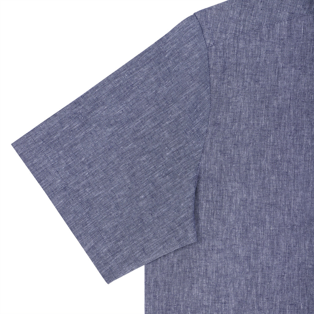 Mystic Grey Pure Linen Half Sleeve Shirt