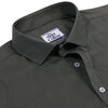 Monti Army Green Herringbone 2 Ply Giza Cotton Shirt