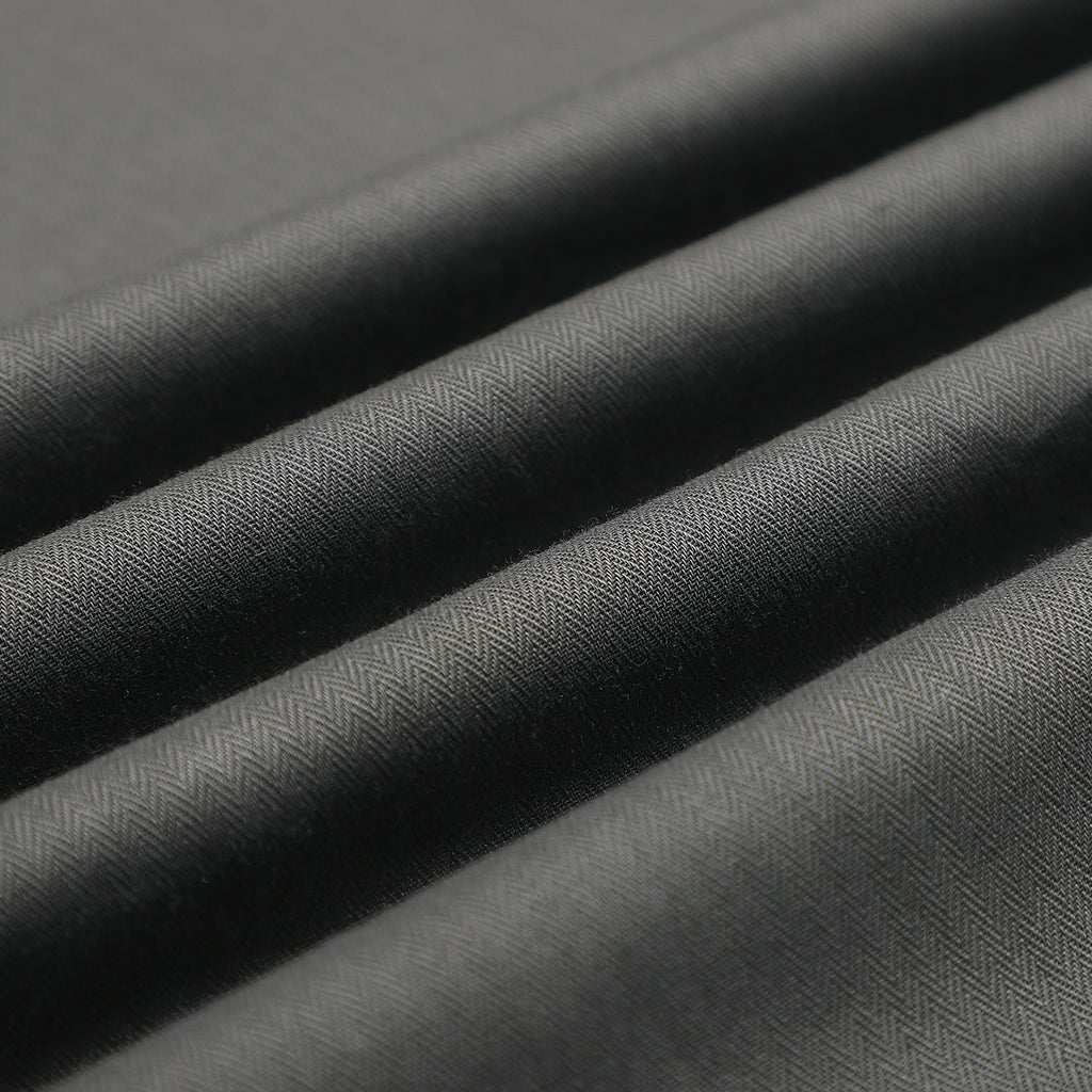 Monti Army Green Herringbone 2 Ply Giza Cotton Shirt