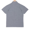Grey Mandarin Collar Cotton T-shirt