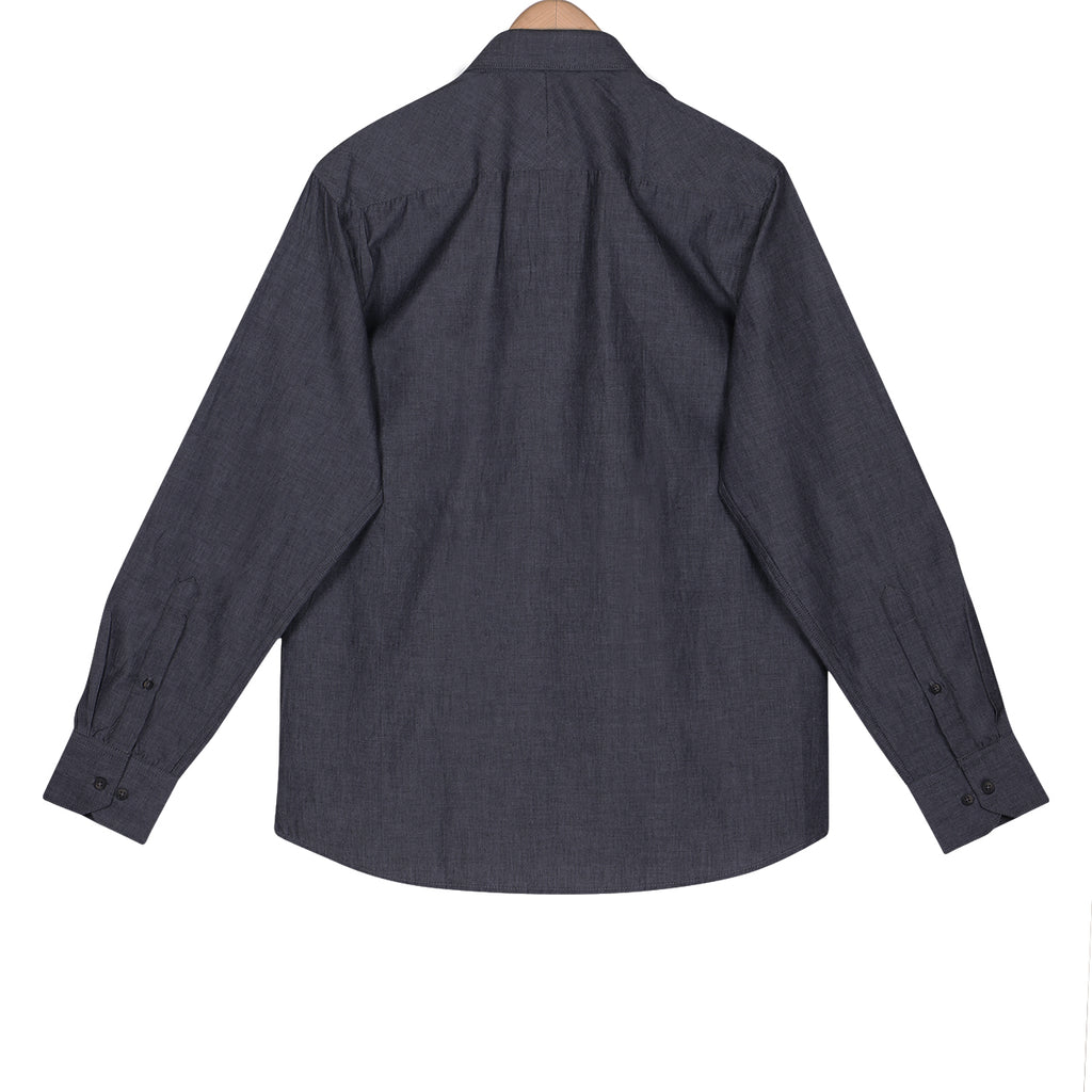 Charcoal Black Oxford Button Down Cotton Shirt