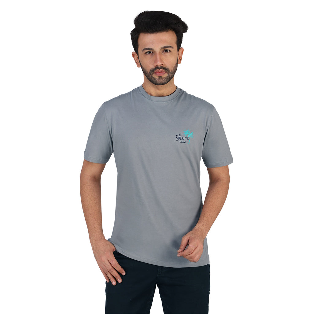Round neck Premium Soft Cotton T-shirt Combo Pack Of 3 (Blue, White, Grey)