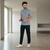 Soft Enzyme Washed Stone Grey Round Neck Cotton T-shirt