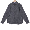Ash Grey Print Button Down Cotton Shirt