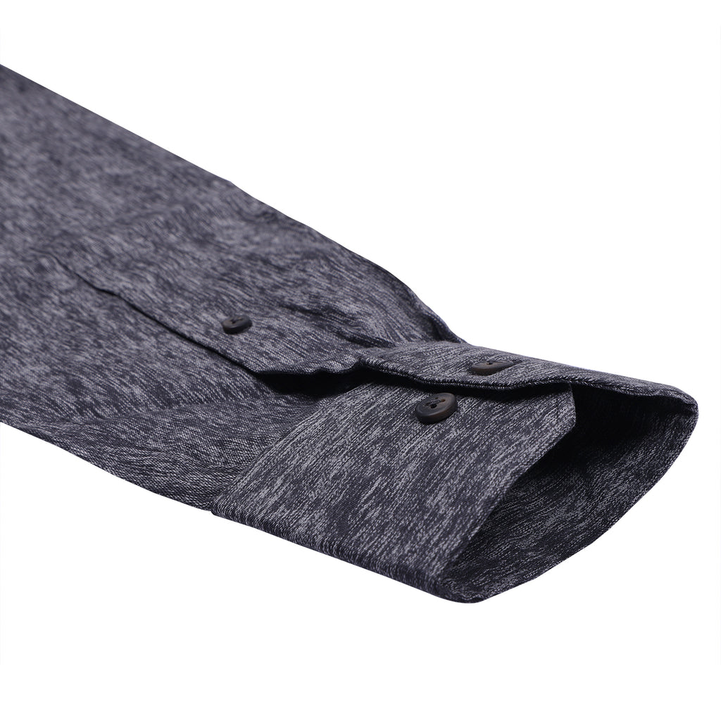 Ash Grey Print Button Down Cotton Shirt