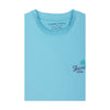 Soft Enzyme Washed Turquoise Blue Round Neck Cotton T-shirt