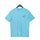 Soft Enzyme Washed Turquoise Blue Round Neck Cotton T-shirt