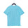 Soft Enzyme Washed Turquoise Blue Round Neck Cotton T-shirt