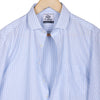 Monti Iceberg Blue Stripes 2 Ply Giza Cotton Shirt