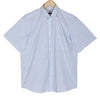 Ice Blue Graph Check Half Sleeve Cotton Shirt