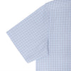 Ice Blue Graph Check Half Sleeve Cotton Shirt