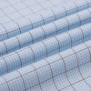 Ice Blue Graph Check Half Sleeve Cotton Shirt