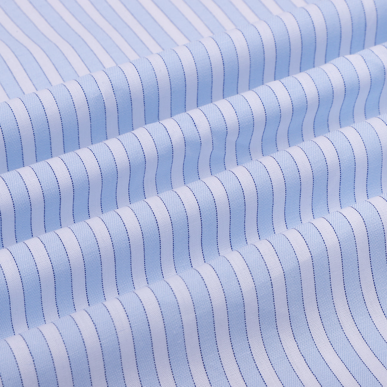 Monti Iceberg Blue Stripes 2 Ply Giza Cotton Shirt