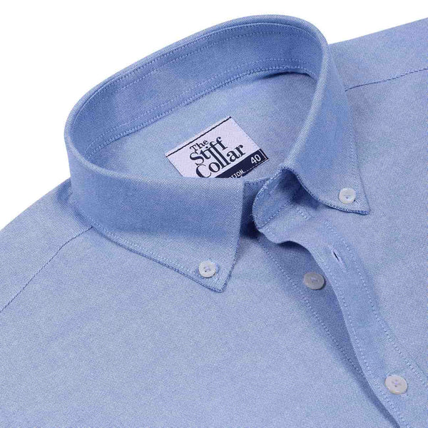 American Blue Oxford Button Down Cotton Shirt Thestiffcollar