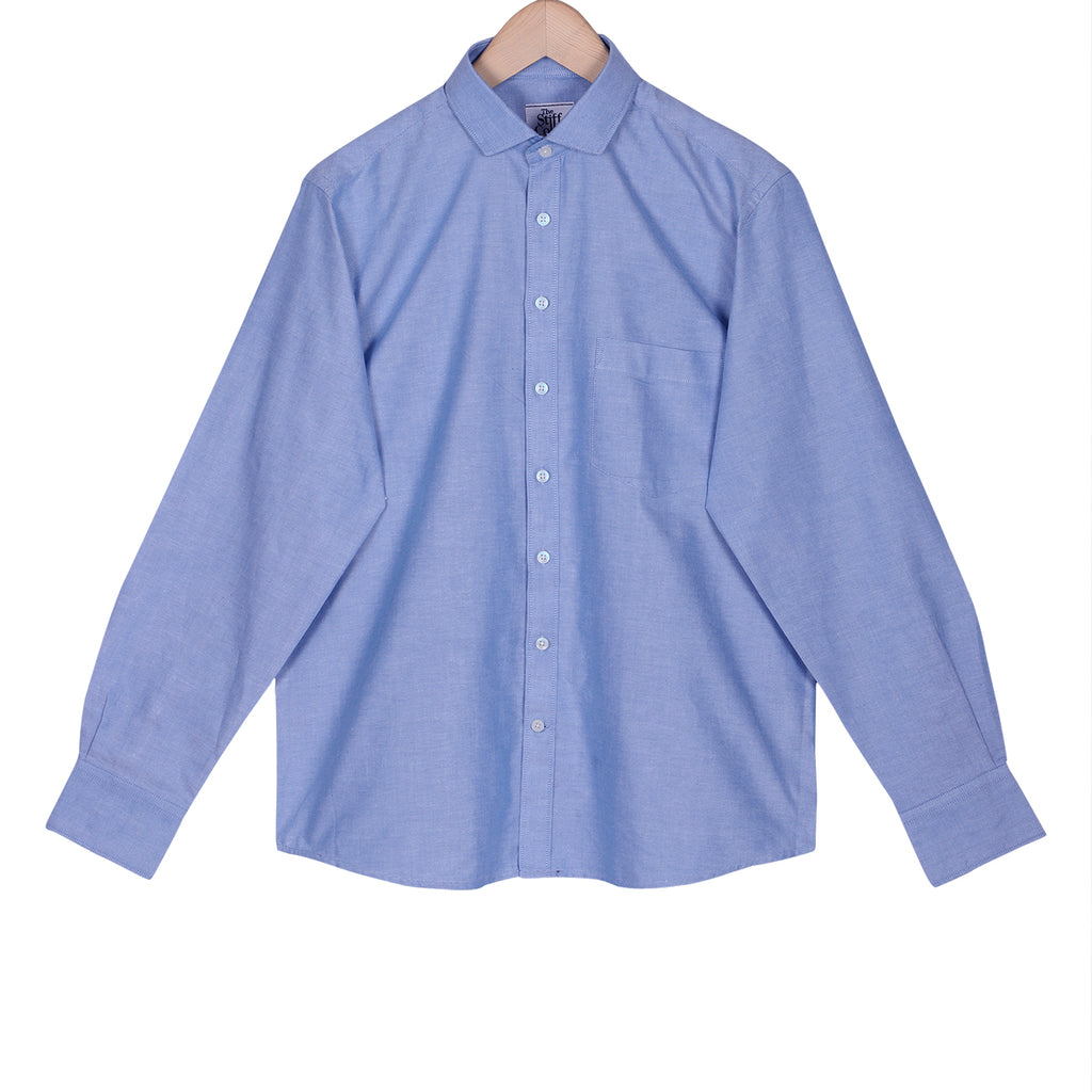 American Blue Oxford Regular Fit Cotton Shirt – Thestiffcollar.com